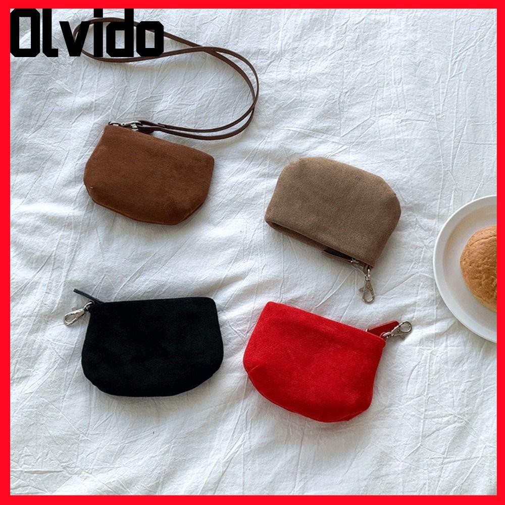กระเป๋าใส่เหรียญ OLVIDO,กระเป๋า Shoudler ใต้วงแขนสีทึบนุ่ม,ของขวัญหนังนิ่มกระเป๋า Messenger สไตล์เรโทรสําหรับผู้หญิง