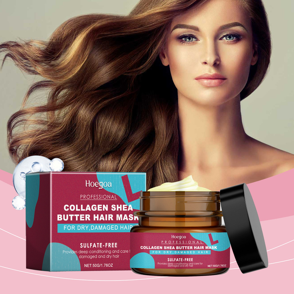 50g HOEGOA Keratin Conditioning Mask Repair & Nourish Frizzy Dry Hair Glow Keratin Conditioning Mask CHIBEL