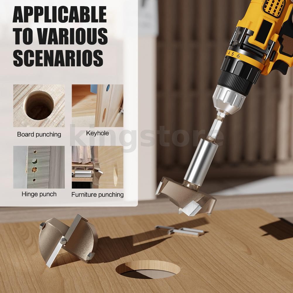 10มิลลิเมตรถึง50มิลลิเมตรมืออาชีพหกเหลี่ยมก้านงานไม้บานพับน่าเบื่อบิตทังสเตนคาร์ไบด์ใบมีดสามฟันคู่ใบมีดออกแบบหลายขนาด - รูปที่ 4