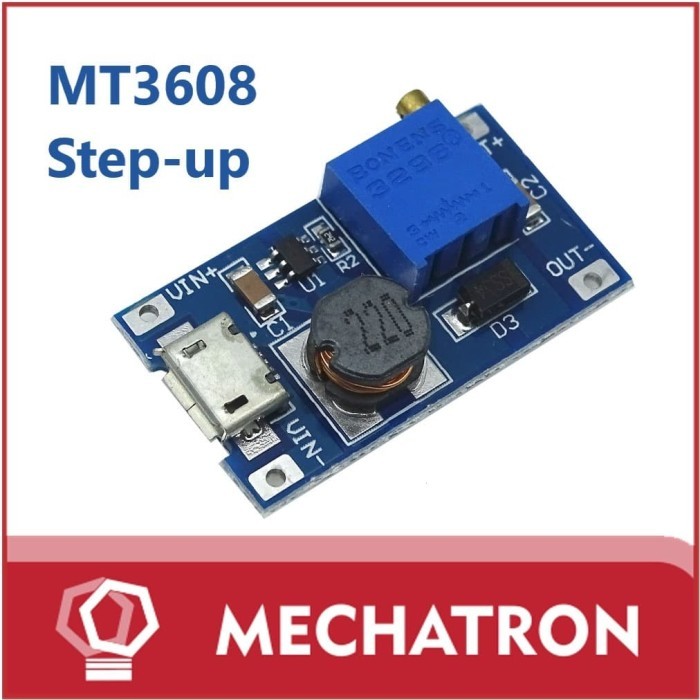 ES99 USB MT3608 DC-DC 2A Step Up Boost Converter โมดูลแหล่งจ่ายไฟ