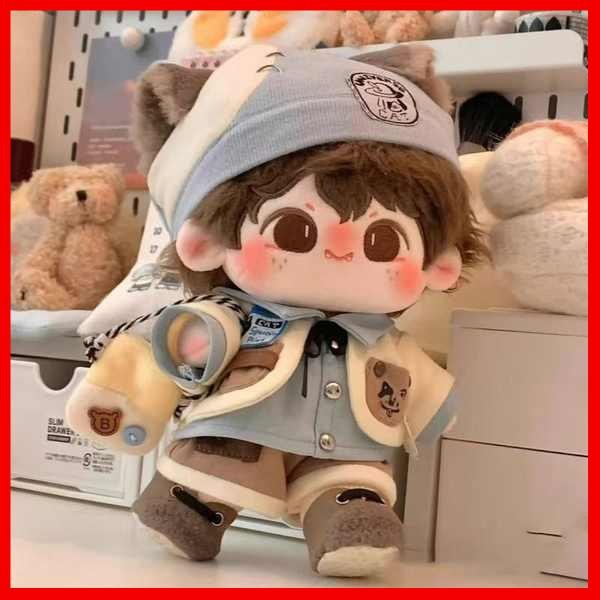 ชุดตุ๊กตา 20cm เสื้อผ้าตุ๊กตาผ้าฝ้าย 20 ซม., เกาะแมว Weilan, ชุดหล่อน่ารัก, ตุ๊กตาเติม, เสื้อผ้าเด็กที่ปราศจากคุณลักษณะ
