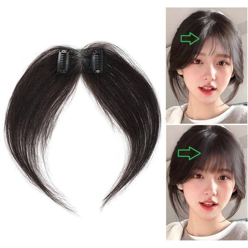 4cmx6cm ฟรี Part Soft Lace 100% Real Human Baby Hair Blunt/ไม่มี Bang Fringe 25 ซม.