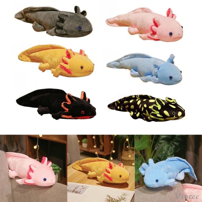 [Viocee] 17.72" ของเล่น Axolotl ยาว, ของเล่น Cuddly, ตกแต่งบ้าน, ตุ๊กตา Axolotl นุ่มสําหรับ