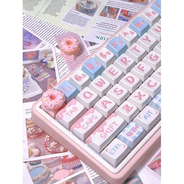 คีย์แคปไทย คีย์แคป MoCoo คันธนู keycap โดนัท keycap บุคลิกภาพสาวน่ารักหัวใจ keycap