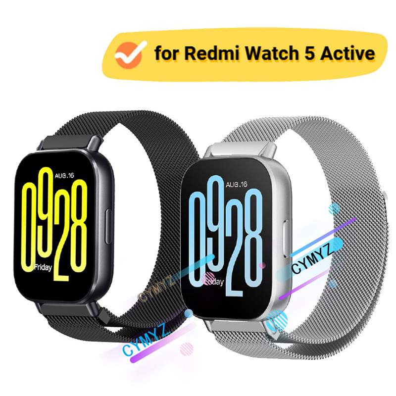 for สาย Redmi Watch 5 Active สายโลหะ สาย Xiaomi Redmi Watch 5 Lite สายรัดข้อมือกีฬา