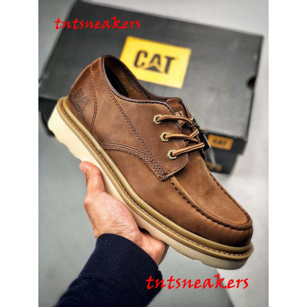 Original Caterpillar Men FOOTWEAR ทํางานรองเท้าหนังแท้ hqaexlQ6 2021 140 238