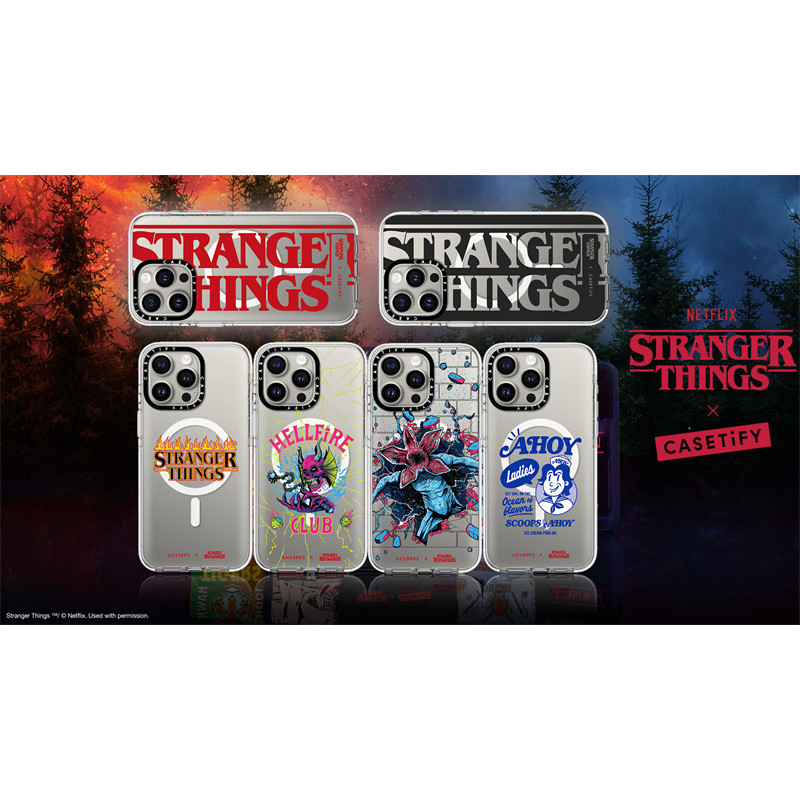 Casetify X Stranger Things Series แม่เหล็กดูดอะคริลิคใสกลับ IPhone กรณี Impact สําหรับ Apple IPhone 13 14 15 16 Pro Max 16 Plusพร้อมกล่อง