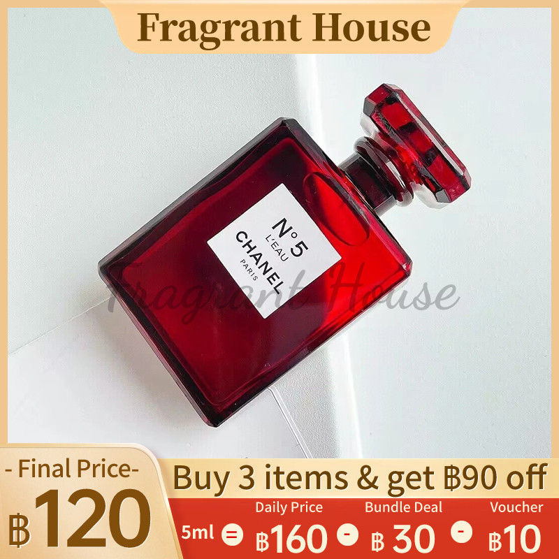 [100%สปอตของแท้ จัดส่งที่รวดเร็ว] No 5 L'Eau Red Edition EDT & No 5 EDP Red Edition 2ml/5ml/10ml