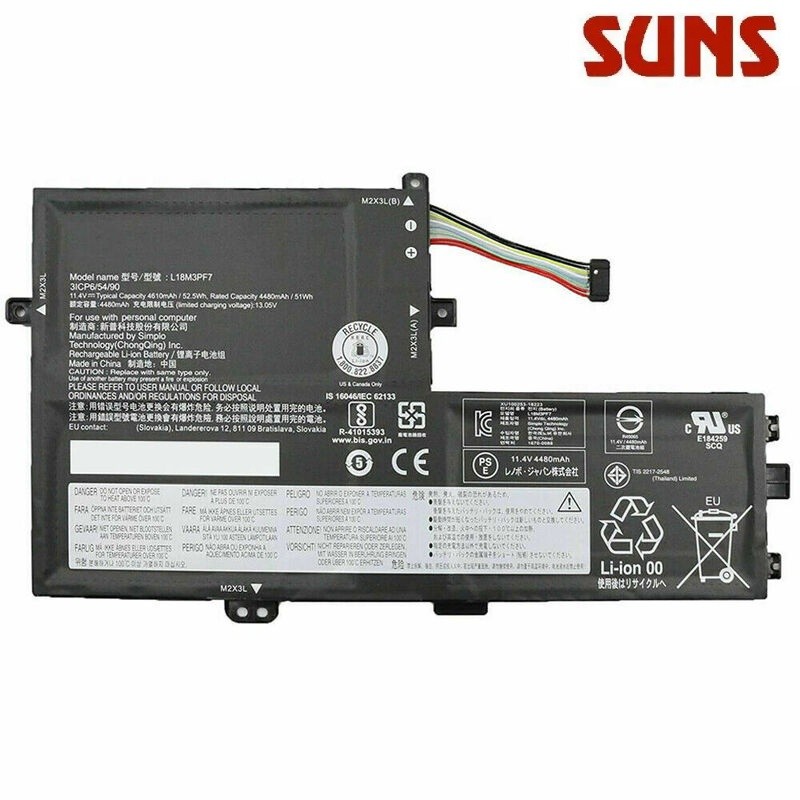 ✿L18c3pf7แบตเตอรี่แล็ปท็อป Lenovo IdeaPad S340-14IML C340-15IWL S340-15IIL l18m3pf7 l18c3pf6