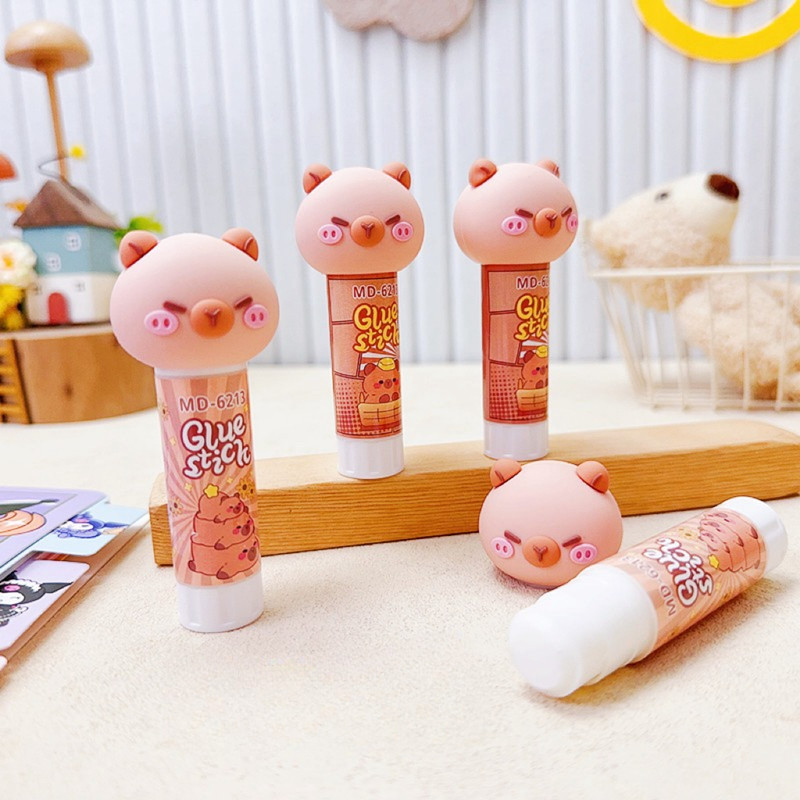 Creative Capybara Shape Solid กาวแท่งกาวที่แข็งแกร่งกาวสําหรับเครื่องเขียนนักเรียนกาวแข็งความหนืดสูงอุปกรณ์