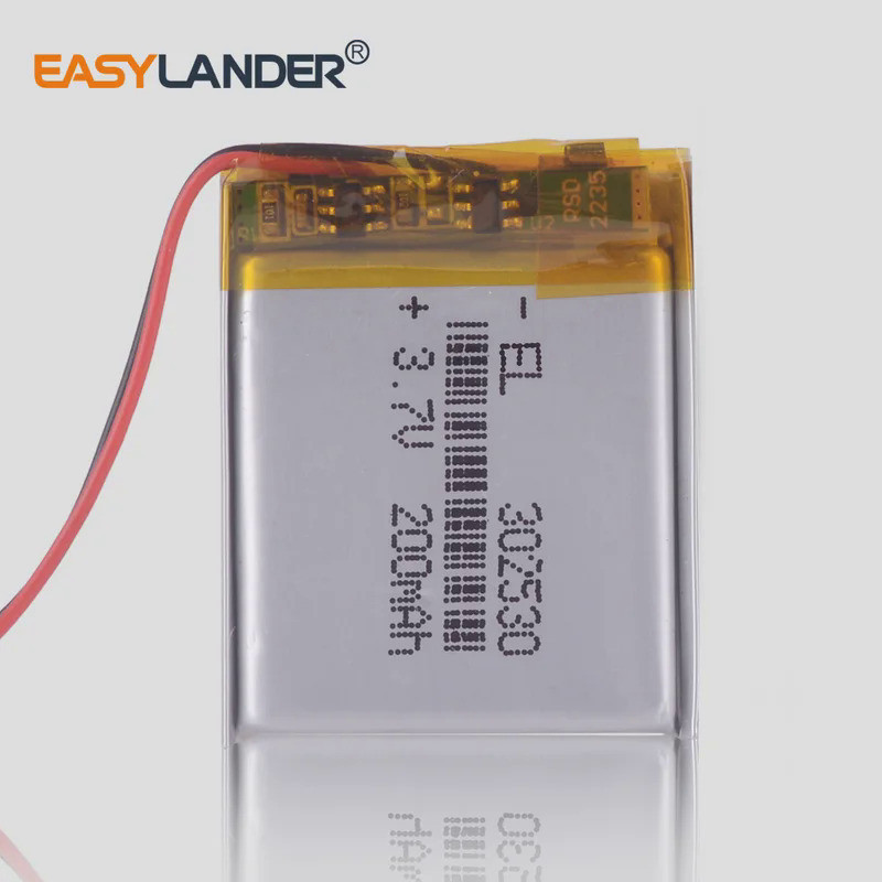 302530 3.7V 200mah Lithium polymer Battery with Protection Board For MP3 Digital Products car video 