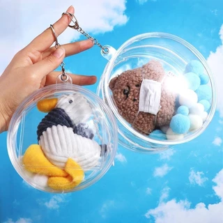 10เซนติเมตรตุ๊กตา หลากสี ตุ๊กตาข้นถุงเก็บ,การ์ตูนตุ๊กตาป้องกันกระเป๋าใสข้นใสกระเป๋ากลางแจ้งตุ๊กตาแสดงกระเป๋าทําเองพวงกุญ