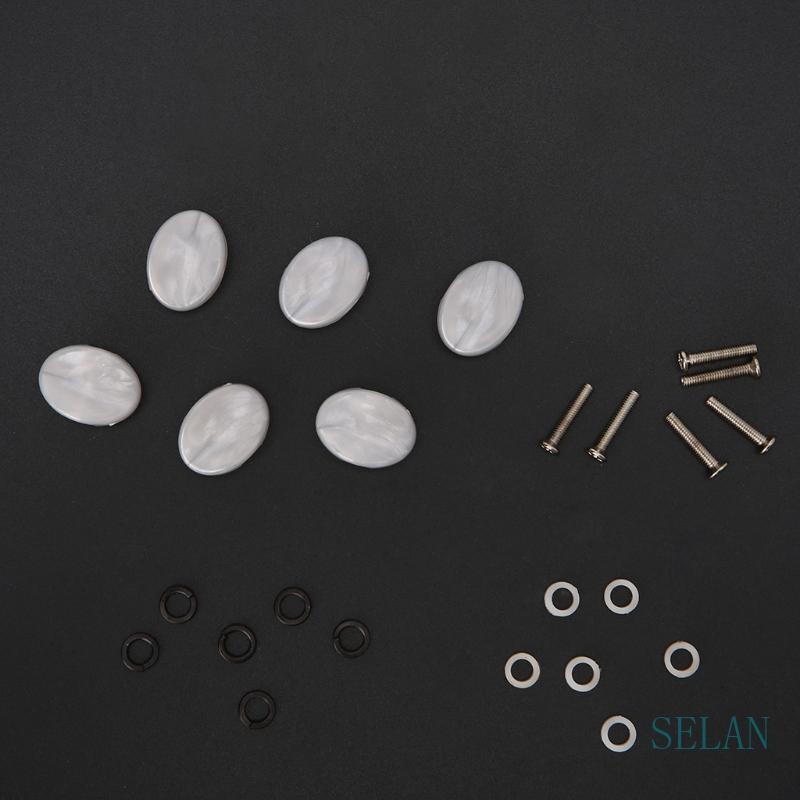Selan 6 ชิ้น Tuning Peg หัวเครื่องลูกบิดสําหรับชิ้นส่วนกีตาร์คลาสสิกไฟฟ้า