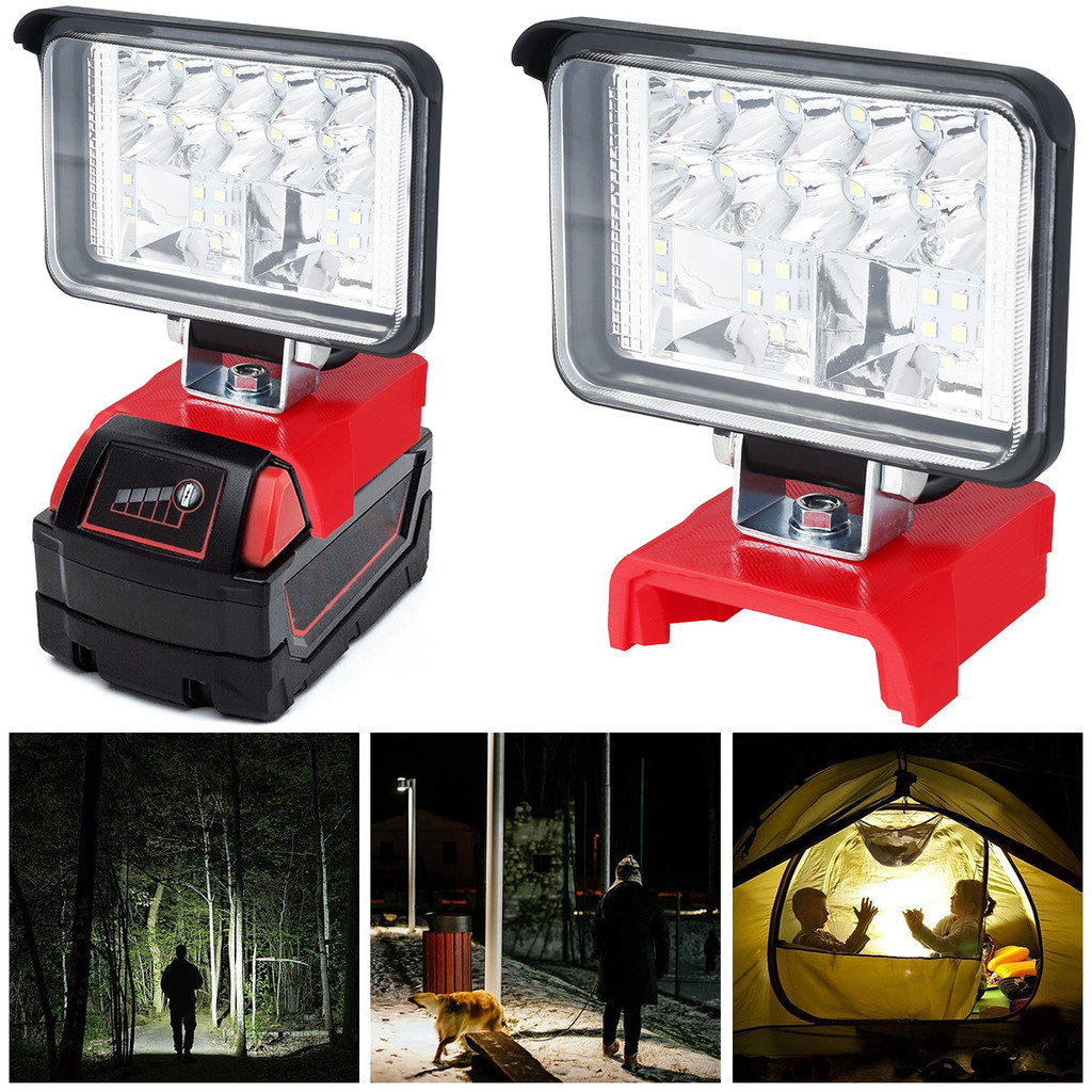 ไฟ LED ทํางาน 3 นิ้วสําหรับ Milwaukee M18 20V แบตเตอรี่ลิเธียม Super Bright 180 องศาหมุน Jobsite Light