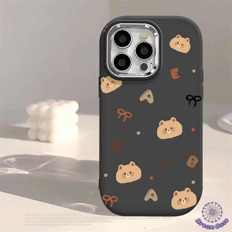 การ์ตูนหมีน่ารักโบว์ผูกนุ่มเคสเข้ากันได้กับ IPhone 15 13 11 14 12 Pro Max 7Plus XR X XS Max 14 6 8 15 Plus SE 2020 - รูปที่ 4