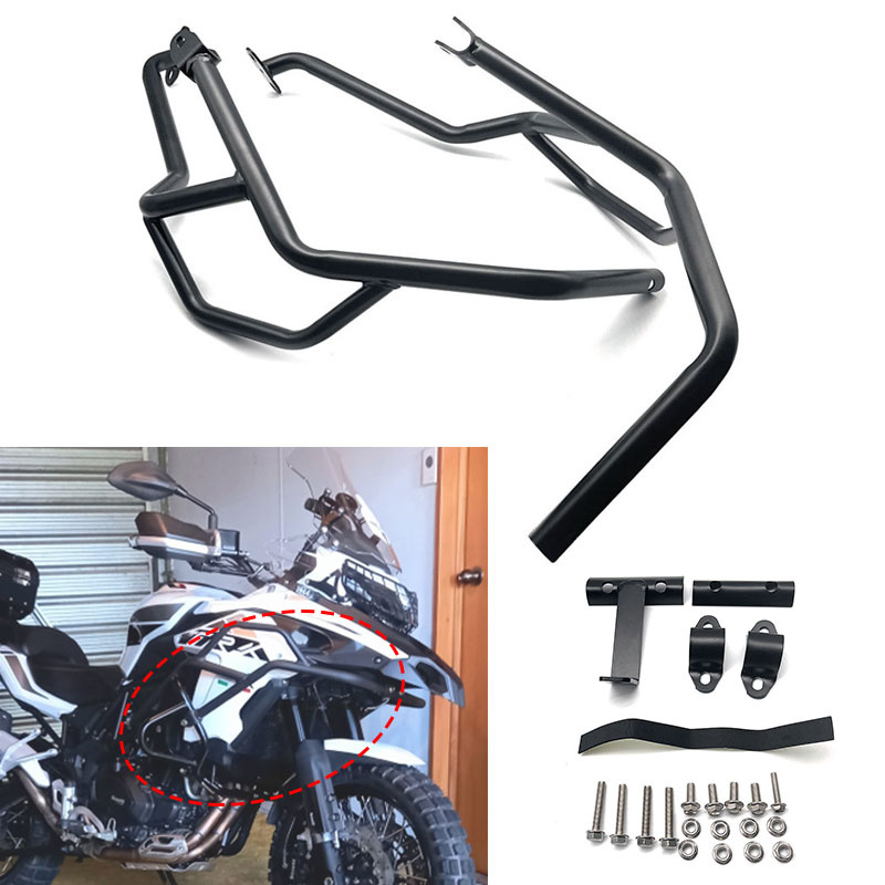 Hfmoto TRK 502 อุปกรณ์เสริมรถจักรยานยนต์ Crash Bar เครื่องยนต์ Guard กรอบกันชนสําหรับ Benelli TRK502 X BJ500GS-A 2017 2018 2019 2020