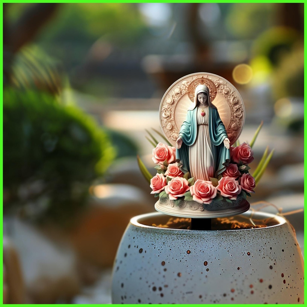 Virgin Mary Garden Stake Blessed Mother Garden Stake Blessed Virgin Mary Garden รูปปั้น Blessed Moth
