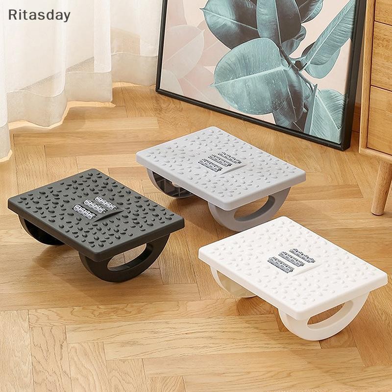 Ritasday Portility Foot Rest ภายใต้โต๊ะ Footrest Ergonomic สตูลเท้าพร้อมลูกกลิ้งนวดที่วางเท้าสําหรับโฮมออฟฟิศทํางาน Fast Rest ใหม่