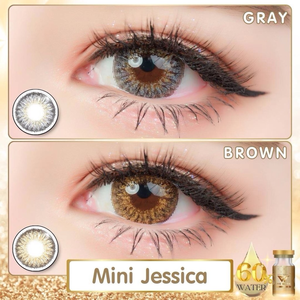 ✨ Jessica / Mini Jessica : We Wink 💦ค่าอมน้ำ 60 นิ่มมาก สายตาปกติ ซิลิโคน ไฮโดรเจล คอนแทคเลนส์