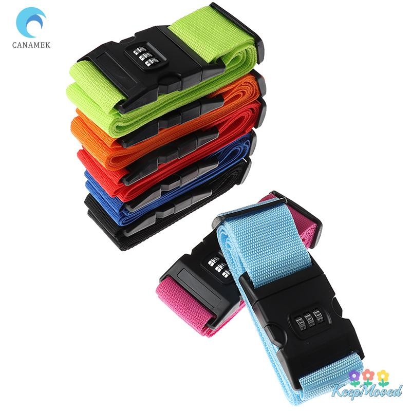 Keepmoved 1 PC กระเป๋าเดินทางกระเป๋าเดินทาง Secure Lock เข็มขัดสายรัดไนลอนทนทานใหม่