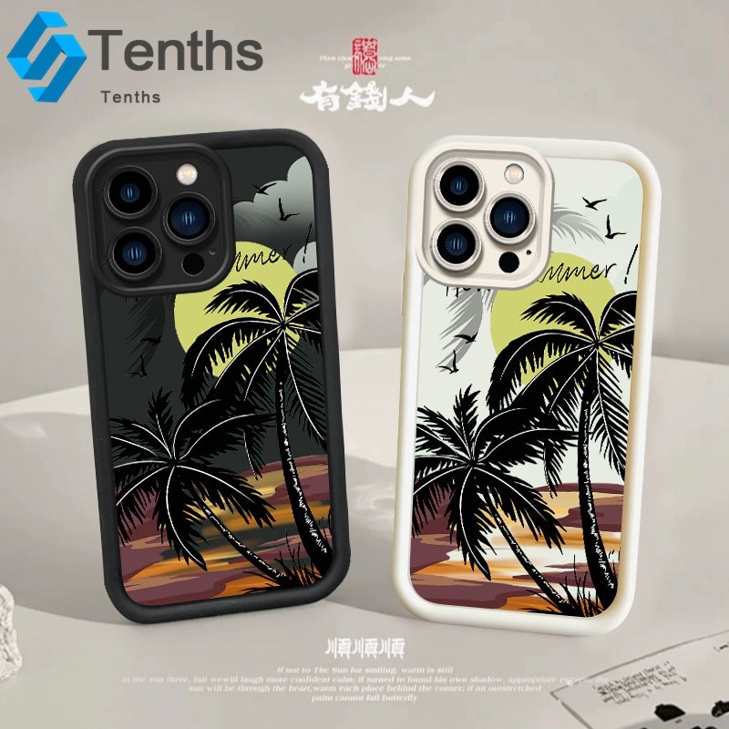 OPPO A38 A18 A58 A57 A77s A17k A16s A15s A5s A3s A5 A9 A53 A54 A52 A92 A76 A96ต้นมะพร้าวชายหาด Tpu เชลล์