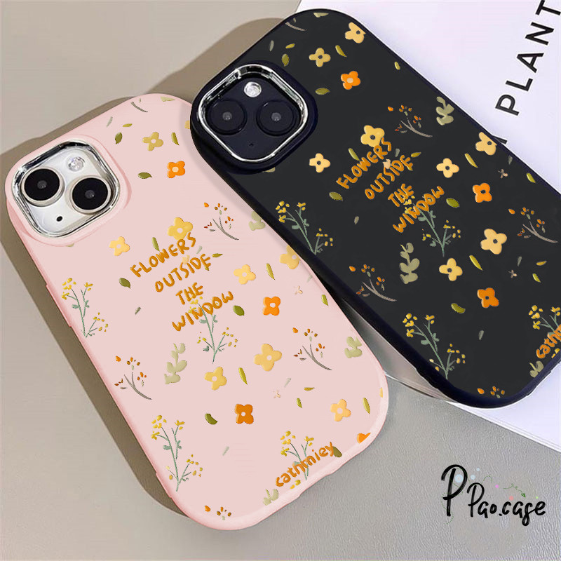 ดอกไม้น้อยแสนหวานเลนส์โลหะเข้ากันได้ เคสไอโฟน 13 11 15 XR 14 12 Pro Max 7 Plus 8 7 14 15 Plus X XS Max SE 2020 เคส