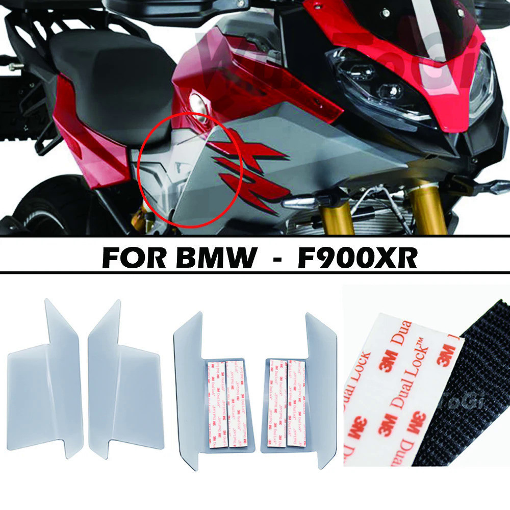 LQ Motorcycle Accessories Side Windshield Windscreen Upper Wind Deflector For BMW F900XR F900 XR F 9