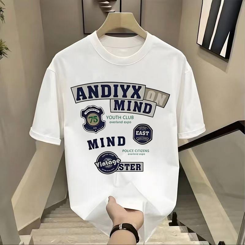 เสื้อยืดแขนสั้น ไม่หดตัว ผ้าฝ้ายแท้ เสื้อยืดผู้ชาย สวมใส่สบาย สไตล์ถนนเสื้อยืดไหมแขนสั้นแฟชั่น unisex ผ้าสำลี