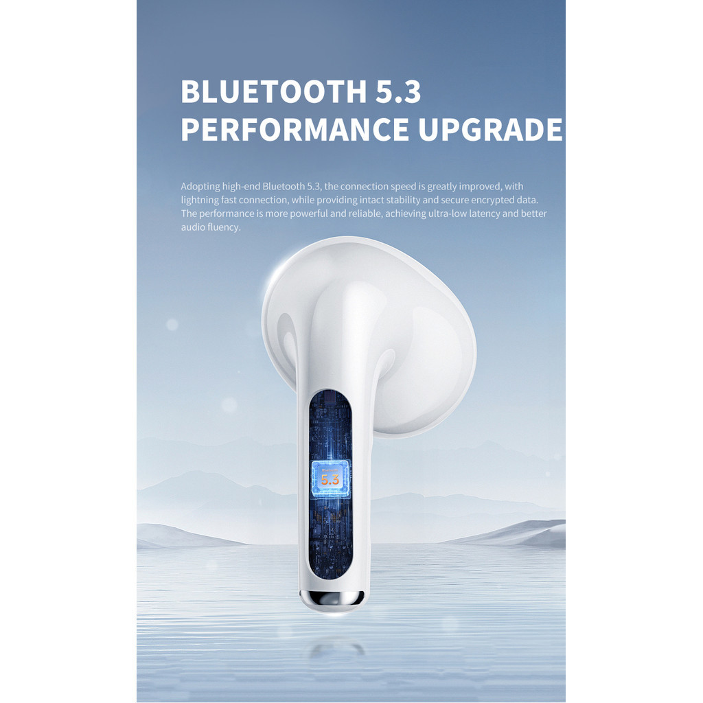 หูฟังบลูทูธไร้สาย หูฟัง Bluetooth หูฟังบลูทูธ 5.3 กันน้ำ IPX4 พร้อมไมโครโฟนในตัว ลดเสียงรบกวนด้วย AI.new