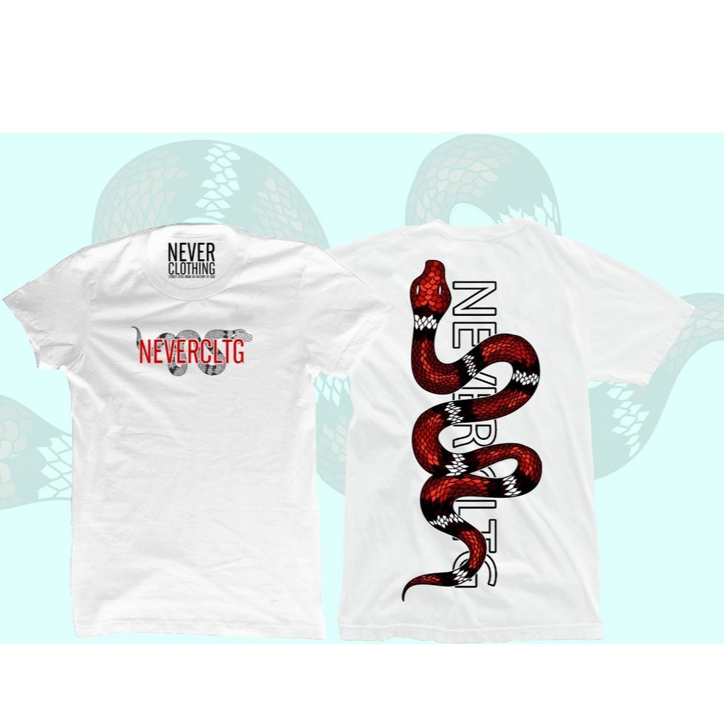 [พร้อมส่ง]เสื้อยืดฤดูร้อนcalNEVER CLTG เสื้อยืด แขนสั้น รุ่น SNAKE V1 S-5XL#2024