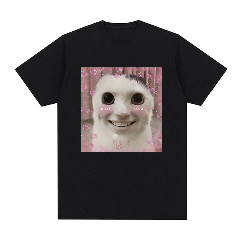 Goofy Ahh Cat Meme Graphic T Shirts เสื้อยืดS-5XL