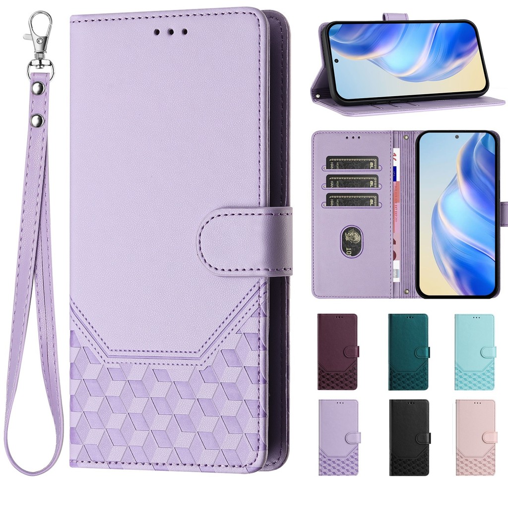 RFID สําหรับ OPPO Reno 15 Pro Max 15F 14 Pro 14F 13 Pro 13F 12 Pro 12F 11F 10 pro กระเป๋าสตางค์หนังปลอก Lanyard