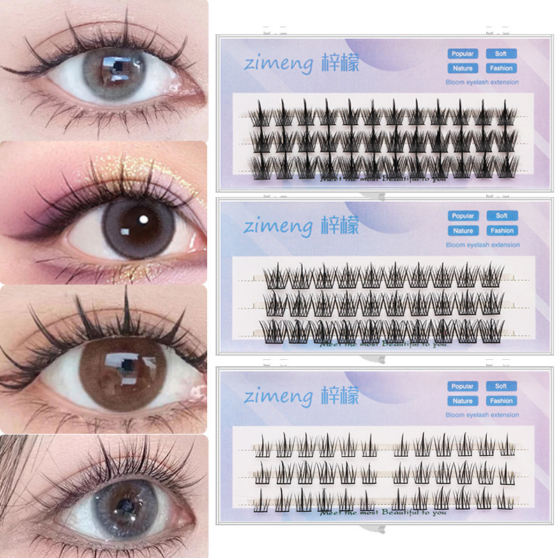 Eye Beauty Make Up 3D Cluster Eyelash Set Extension แถบขนตาปลอมขนตาส่วนบุคคล
