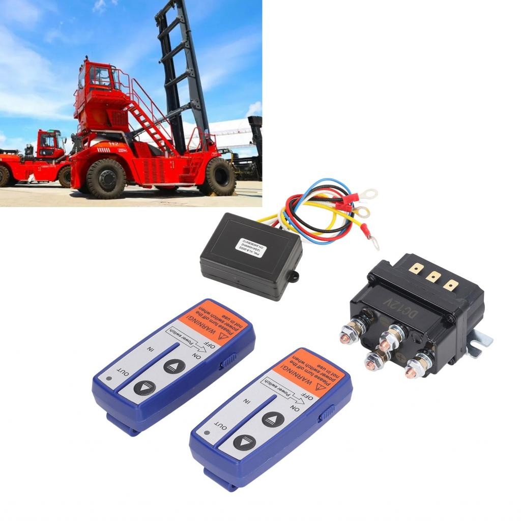 ชุดรีเลย์กว้าน 12V 250A พร้อมสวิตช์คอนแทคเตอร์ควบคุมระยะไกลสำหรับ