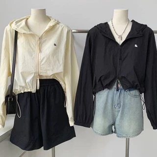 เสื้อคลุมผ้าร่ม เสื้อคลุมกันแดด กันลม มีฮู้ด ผ้าดี ผ้าลื่น ใส่สบาย เสื้อคลุมผู้หญิง ManyCute