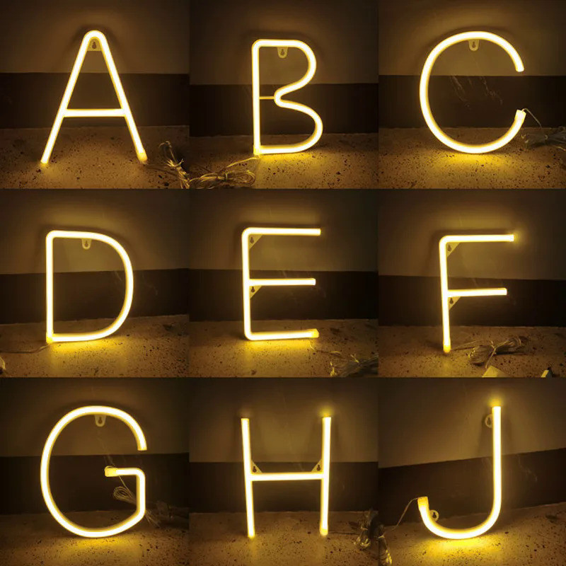 Romantic Letter Light LED Decorative Neon Sign For Advertising Logo Party Wedding Bedroom Home Decor