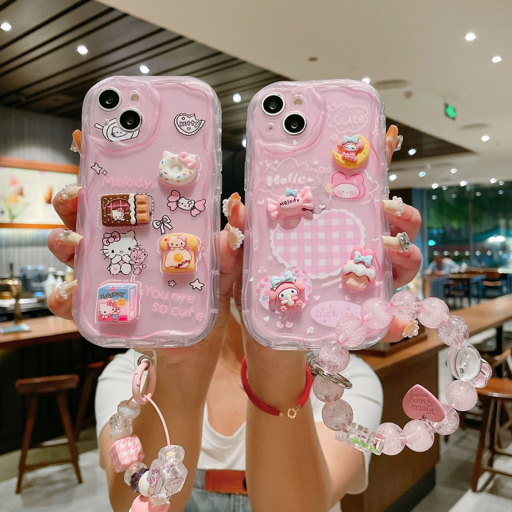SAMSUNG สาว3dตุ๊กตาmelody KTนุ่มเคสโทรศัพท์สําหรับSamsung A06 A16 A05 A05s A15 A25 A35 A55 5G A54 A34 A24 A14 A04s A73 A53 A33 A23 A03 A13 A03 A03 A13 A03 A03 A13 A