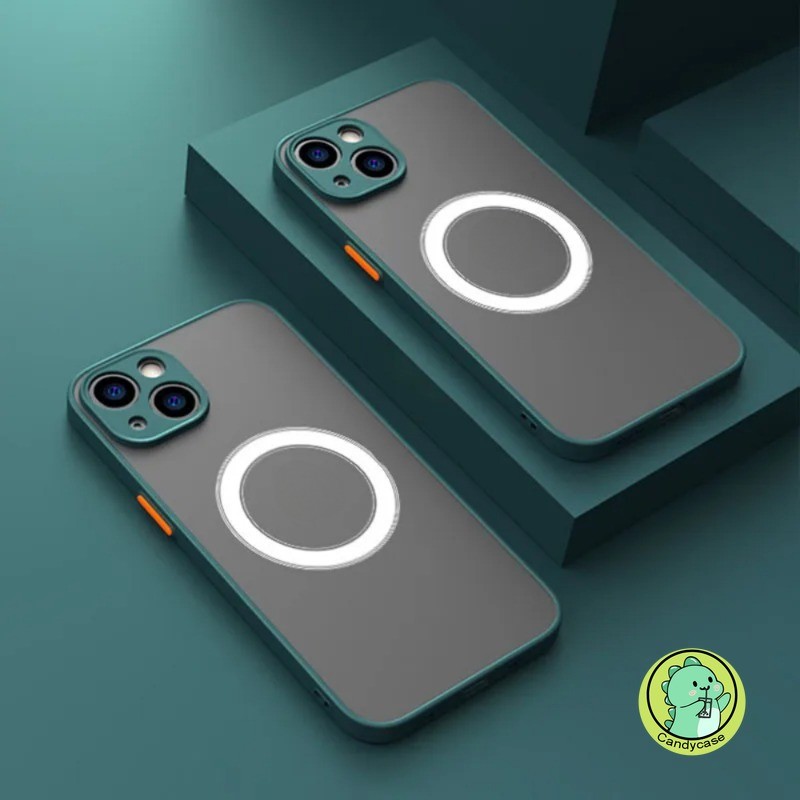 Matte Magnetic Casing สําหรับ iPhone 14 Plus 13 Mini 14 13 Pro Max 14ProMax XR XS Max X Cover Simple Wireless Charging Candy สี Hard อะคริลิคเคสโทรศัพท์
