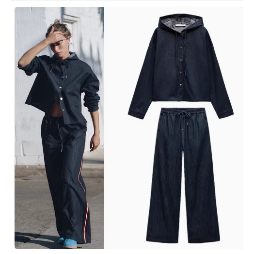 เสื้อแจ็คเก็ตยีนส์มีฮู้ด Zara3564181 กางเกงยีนส์3564180