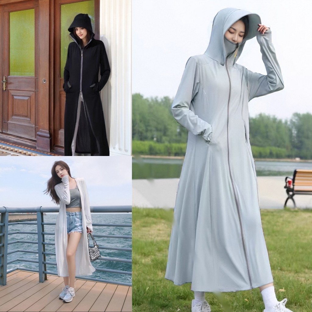 เสื้อคลุมกันแดดเต็มตัวแบบใหม่  ที่ช่วยป้องกันแสงแดดและรังสี UV เหมาะสำหรับการเดินทางและกิจกรรมกลางแจ้ง