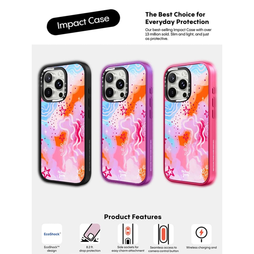 CASECASE X Moon Rising Case Matte Black Matte Purple Matte RosePink Clear Hard Case Impact Case สําห