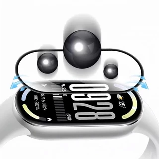 ติดตั้งง่ายฟิล์มโค้งสําหรับ Xiaomi Mi Band 10 9 8 ป้องกันหน้าจอสําหรับ miband 10 Band สติกเกอร์ Position ไม่ใช่แก้ว