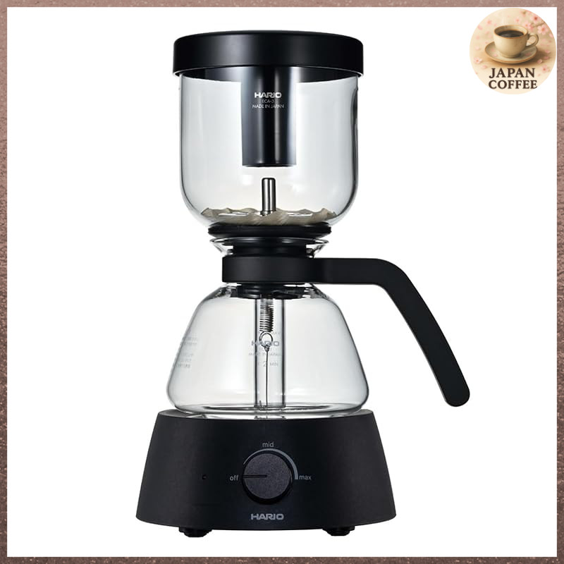 HARIO Electric Coffee Syphon ECA-3-B – 3 Cup 360ml Compact Vacuum Brewer – Japan Original Glass Pot