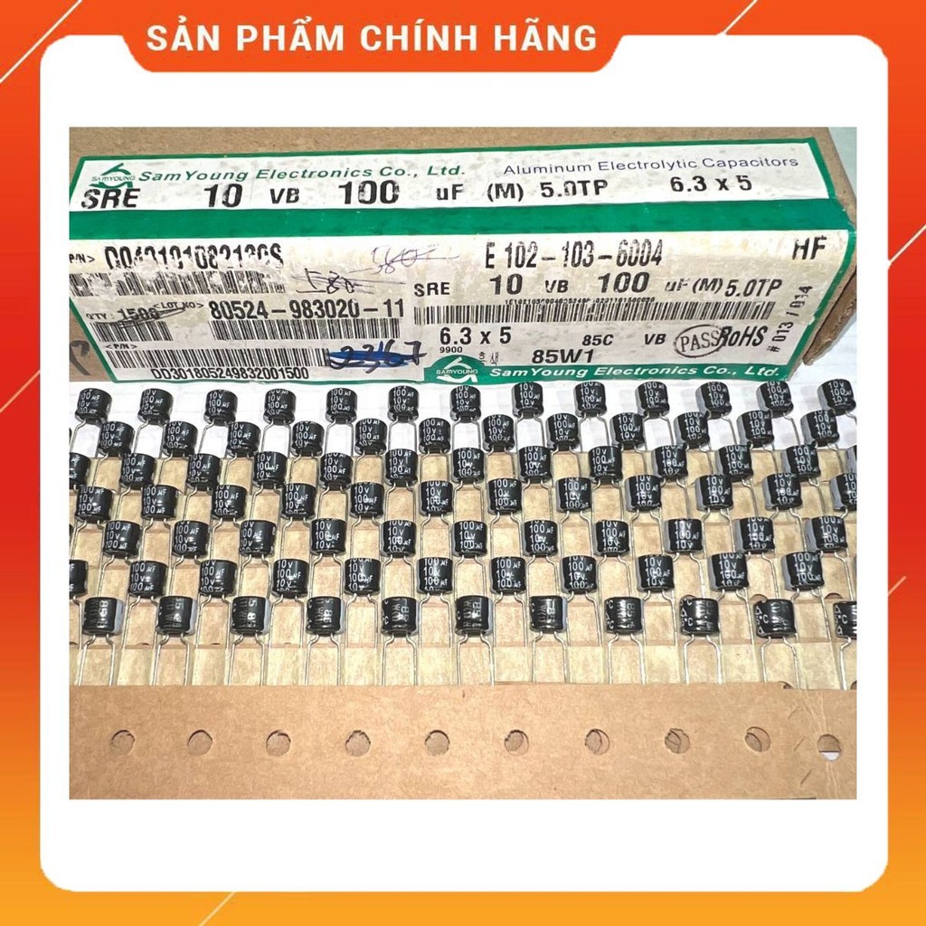 [ 20 ชิ้น ] SAMYOUNG 10V 100UF CAPACITOR (10V100UF 100UF 10V 100UF10V )