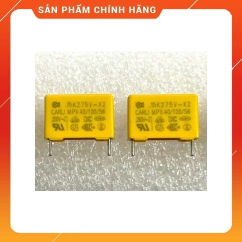 [10 ชิ้น] CARLI 154 Box Capacitor 0.15 UF 275VAC X2 (MPX 40 100 56)