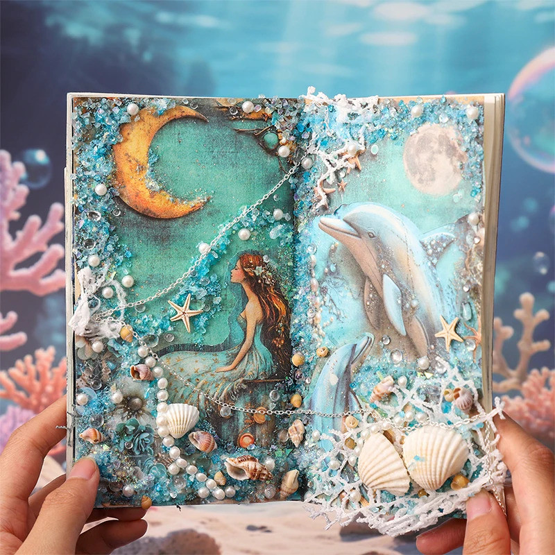 Journal GO 30pcs Vintage Mermaid วัสดุกระดาษตกแต่ง Scrapbooking Handmade DIY Junk Journal พื้นหลังอุปกรณ์ ราคา ถูกที่สุด ดีลบีเคเค แกลเลอรีภาพที่ 3