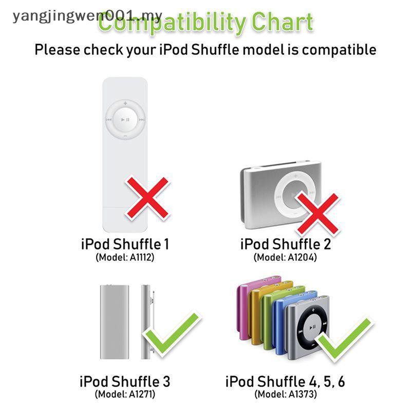 YANGWEN สาย SYNC ข้อมูลเครื่องชาร์จ USB สําหรับ iPod Shuffle 3rd 4th 5th Generation