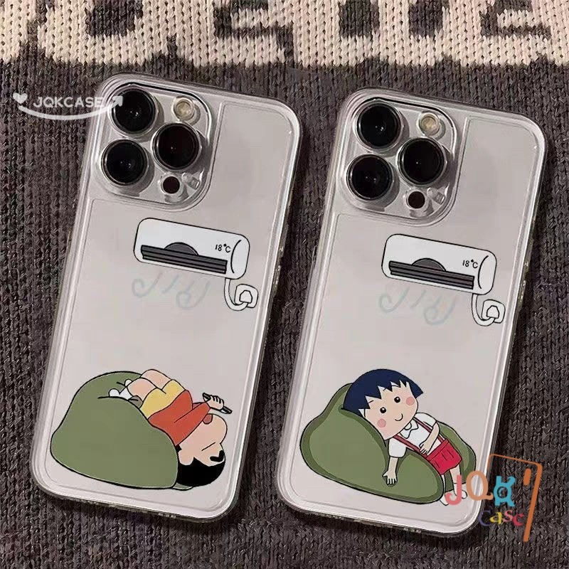 เคสคู่แฟน เคสไอโฟน 12 11 สำหรับ IPhone 16 13 12 15 11 14 Pro Max XR XS X 7Plus 8Plus Max 8 7 16 15 Plus SE เคส ชินจัง