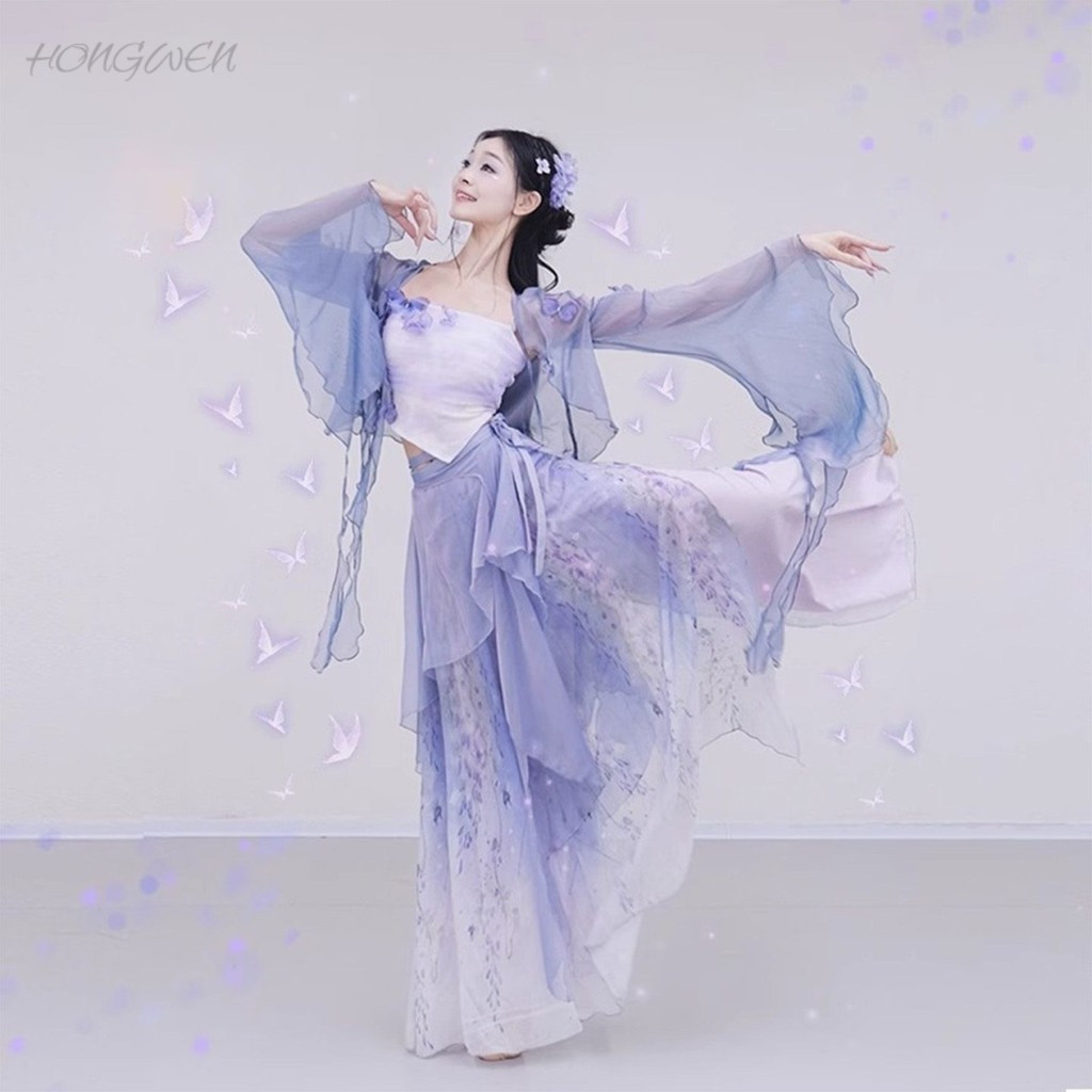 costumeเต้นรำสีม่วงสไตล์จีนคลาสสิก สง่าอย่างนางฟ้า