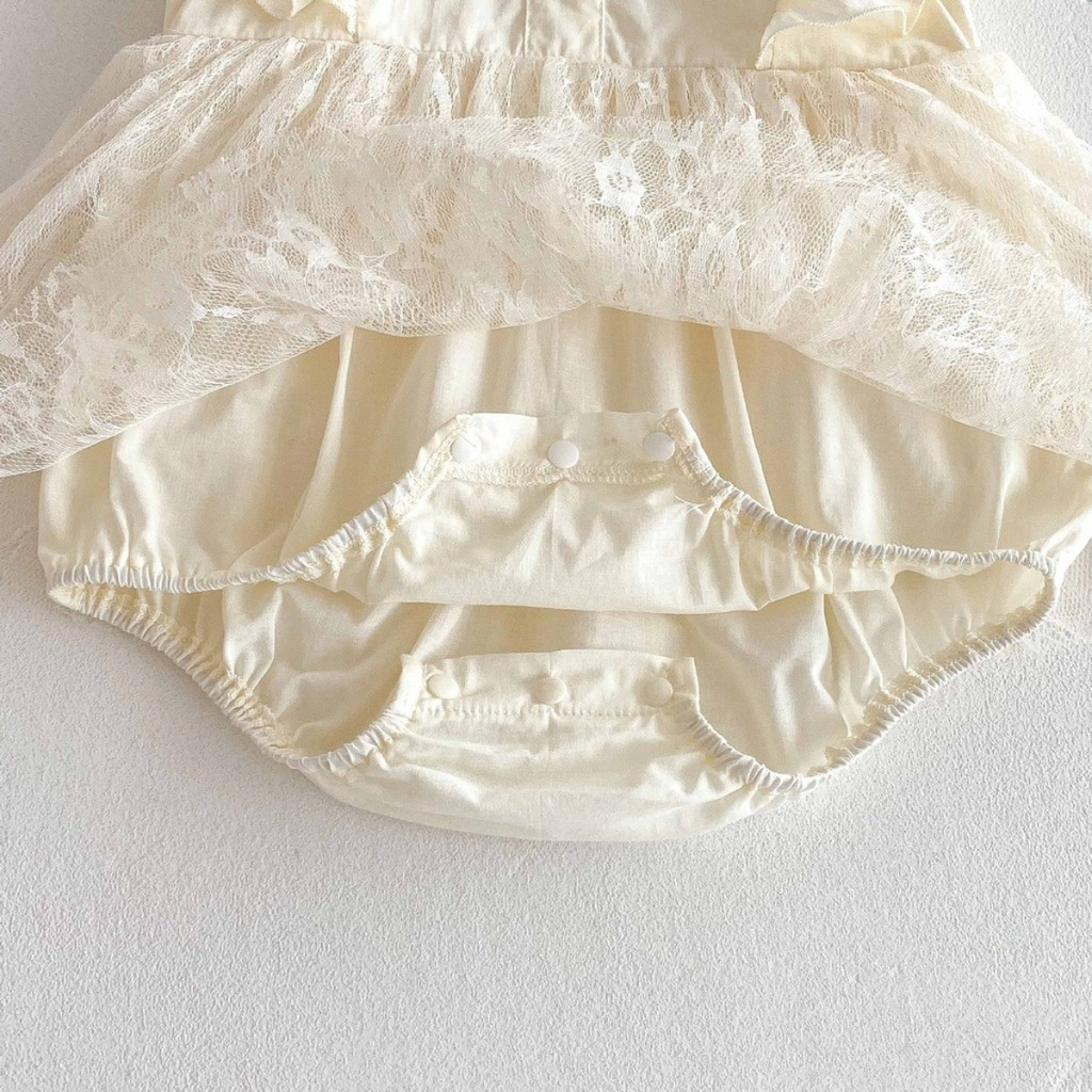 ชุดบอดี้สูทลายลูกไม้สำหรับเด็กหญิงวัย 0-28 เดือน อินเทรนด์และสุดน่ารัก - รูปที่ 7